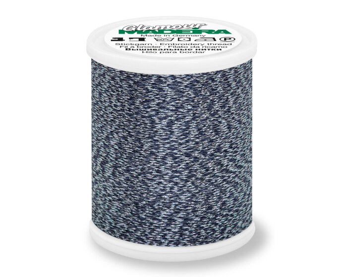 Metallisiertes Maschinenstickgarn GLAMOUR 12, Madeira black pearl