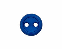 Kleiner Puppenknopf aus Kunststoff, Union Knopf blau