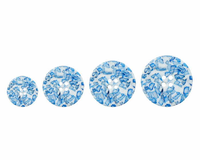 Echter Beinknopf BLÜTENBLÄTTER, Union Knopf 12 mm