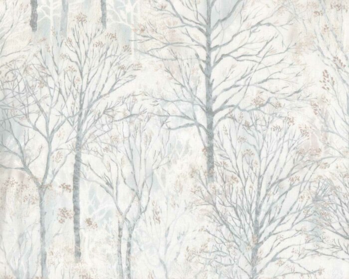 Patchworkstoff CENTENARY 25th, Bäume, hellgrau, Yoko Saito