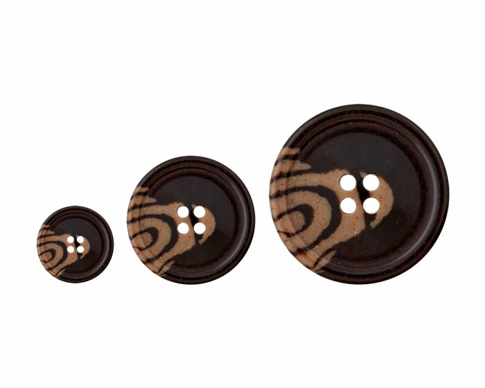 Kunststoffknopf COFFEE aus recyceltem Kaffeesatz, Union Knopf 20 mm