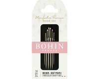 Canvas-Sticknadeln mit Spitze CREWEL, Bohin 18/22 Ruban