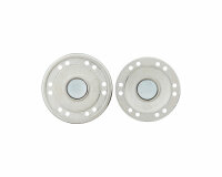 Magnetknopf aus Metall, Union Knopf silber