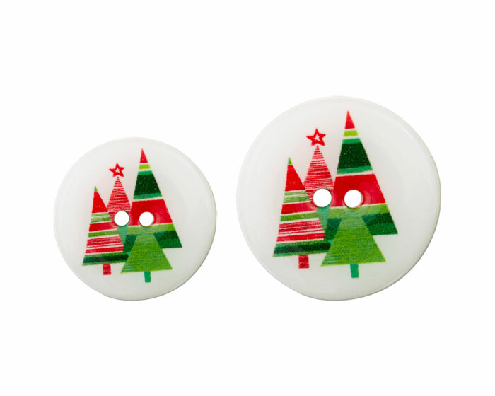 Kunststoffknopf TANNENBAUM, Union Knopf 23 mm