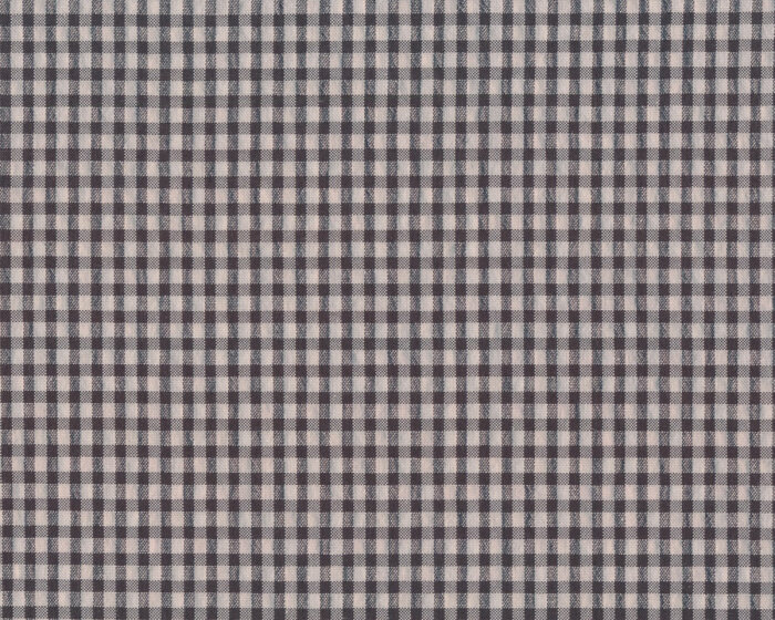 Baumwollwebstoff SEERSUCKER, Vichykaro, schwarz, Hilco