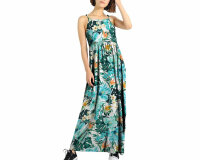 Jacquardstoff NORAH, Blumenprint, türkis, Hilco