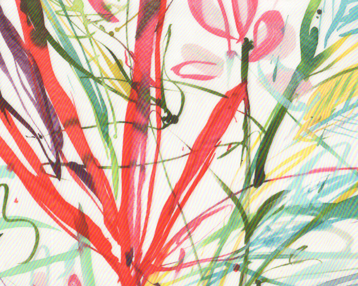 Jackenstoff ERNST, Blumen-Malerei, burda style