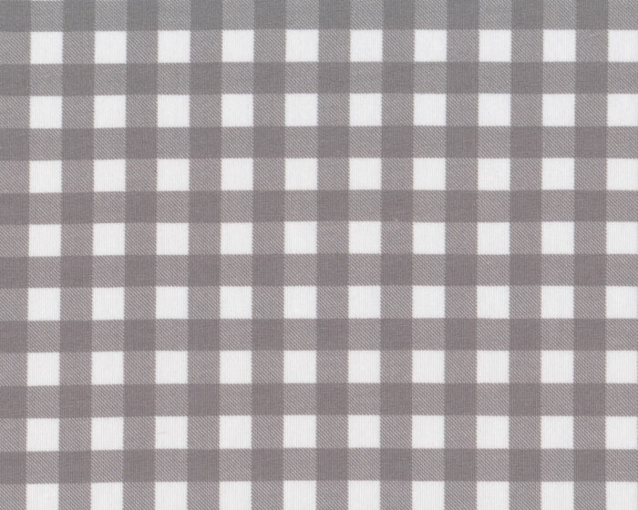 Baumwolljersey AVALANA PLAID, Karo, steingrau