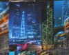 50-cm-Rapport Baumwolljersey AVALANA METROPOLIS, Großstadt-Bilder, blau