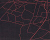 70-cm-Panel Sweatstoff URBAN NETWORK by Thorsten Berger, pflaume