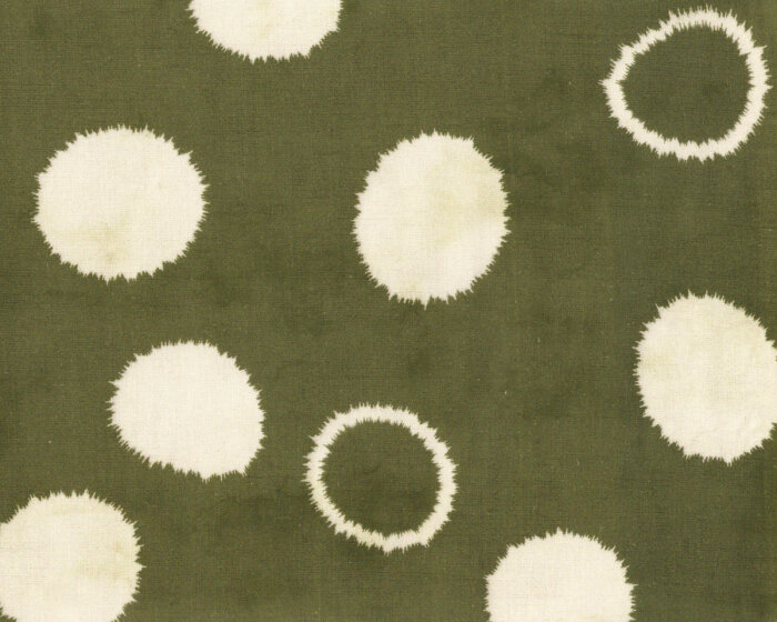 Viskose-Leinenstoff SILAS, Batikkreise, olivgrün