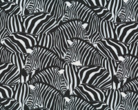 Viskosestoff DAYTONA, Zebras, schwarz-weiß