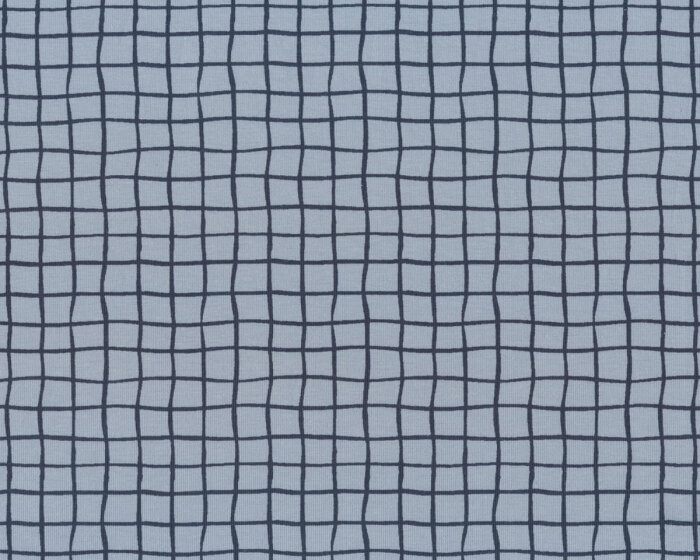 Baumwolljersey VERONIKA, Gitter-Karo, helles taubenblau