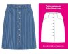 Jeansstoff aus Baumwolle, Streifen, blau, PS fabrics