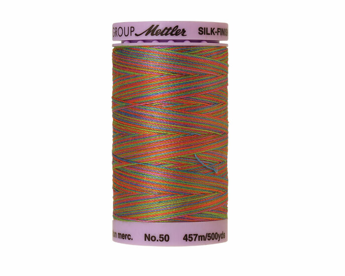 Maschinenstickgarn SILK FINISH COTTON No.50, multicolor, 457 m, Mettler 9842
