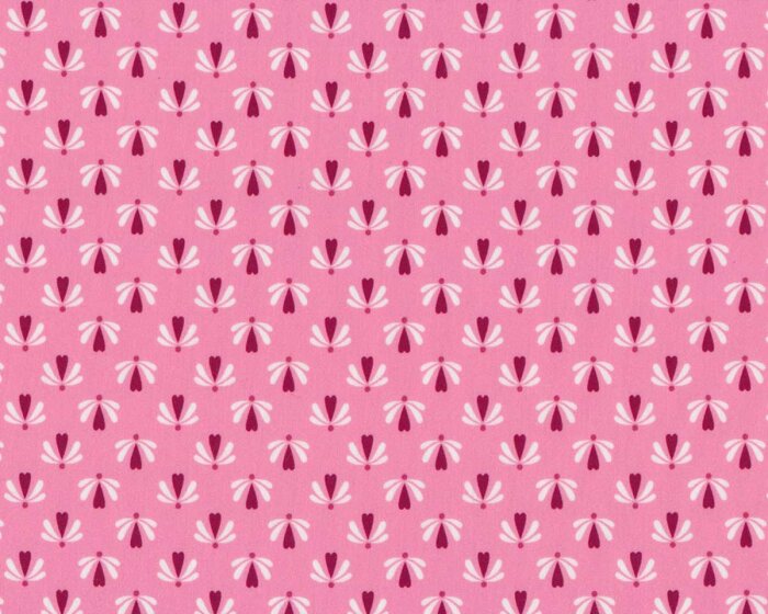 Popeline MINI HEARTS, Herzblümchen, rosa, Hilco