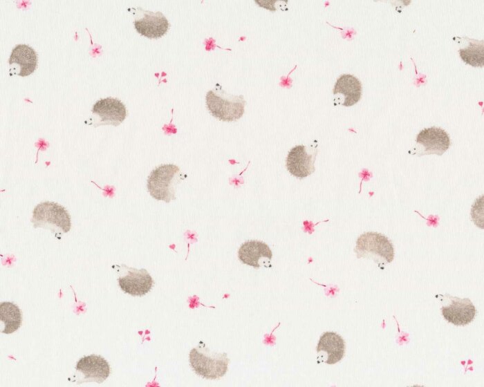 Baumwolljersey LITTLE SPRING HEDGIE, Igel, pink