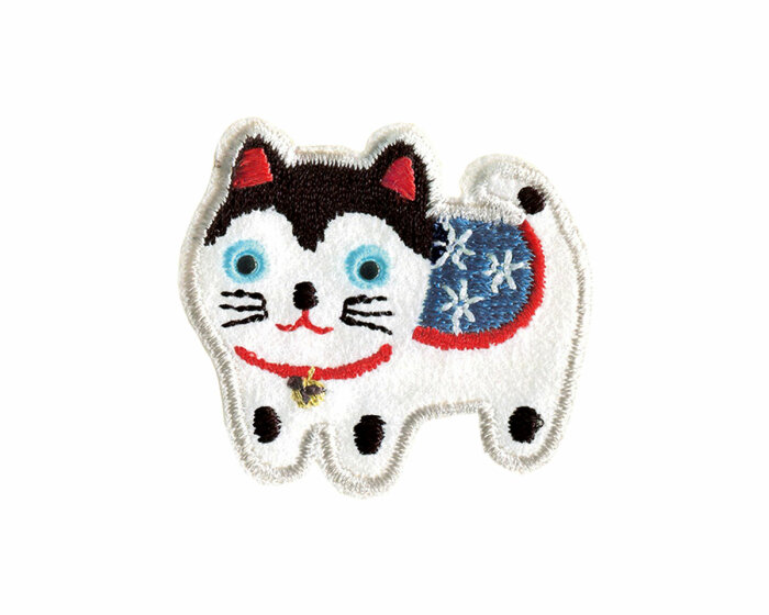 Bestickte Applikation ASIA-KATZE mit Glocke, Prym