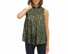 Viskosejersey TRI-COLOR-DOTS, Punkte, olive, Hilco