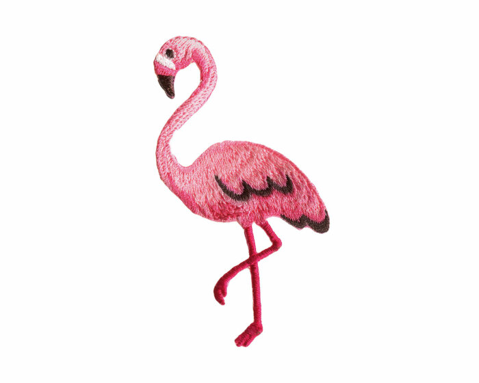 Bestickte Applikation FLAMINGO, pink, Prym