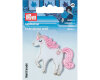 Bestickte Applikation EINHORN mit Metallic-Garn, rosa, Prym