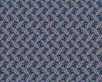 Baumwoll-Stretchstoff MAGDA, Blattovale, dunkelblau, Hilco