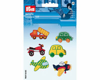 Bestickte Applikation FAHRZEUGE, 6 Stück, Prym