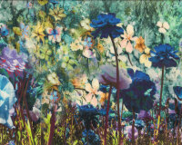 1,00-m-Rapport Viskosejersey NEELE, Rosen-Himmel, blau, Hilco