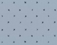 Baumwolljersey VERONIKA, Kreuze, helles taubenblau