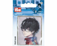 Manga-Applikation K-POP, Junge mit Brille, Prym