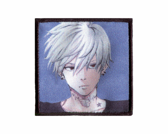 Manga-Applikation K-POP, Junge mit weißem Haar, Prym