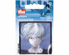 Manga-Applikation K-POP, Junge mit weißem Haar, Prym