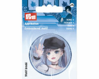 Manga-Applikation K-POP, Mädchen mit Hut, Prym