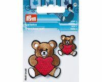 Kinder-Applikation TEDDYBÄR mit Herz, 2 Stück, Prym
