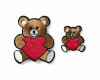 Kinder-Applikation TEDDYBÄR mit Herz, 2 Stück, Prym