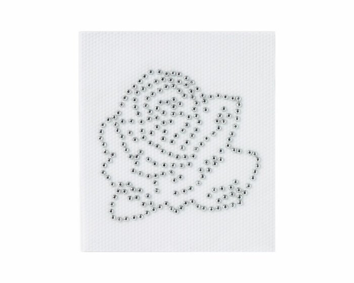 Strass-Applikation ROSE mit Blättern, Prym