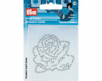 Strass-Applikation ROSE mit Blättern, Prym
