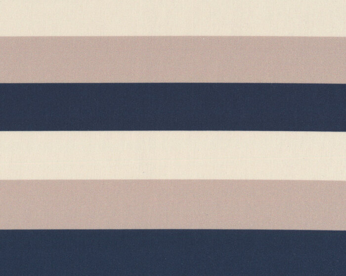 Baumwollstoff KIM STRIPE, Blockstreifen, beige-dunkelblau