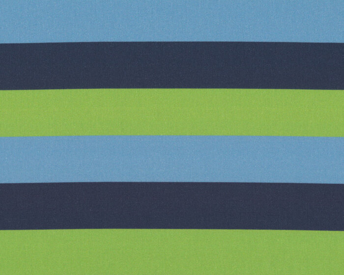 Baumwollstoff KIM STRIPE, Blockstreifen, hellgrün-dunkelblau