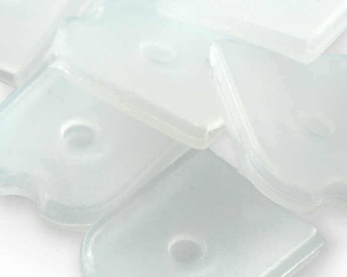 Schutzkappen für Stäbchenband, transparent