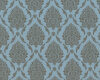 Baumwollstoff DEKORACIO, Ornamente-Muster, hellblau