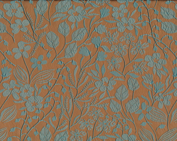 Jacquardstoff CASSANDRA, Blütenzweige, kupfer, Toptex