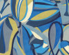 Stretchstoff Scuba-Print PUCCI, Tulpen, blau, Toptex