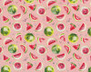 Baumwollstoff FRUITS, Melonen, rot, Toptex