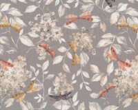 Baumwollstoff ELDER, Libellen, grau, Toptex