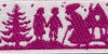 Webband MÄRCHENWALD, Acufactum fuchsia-weiß