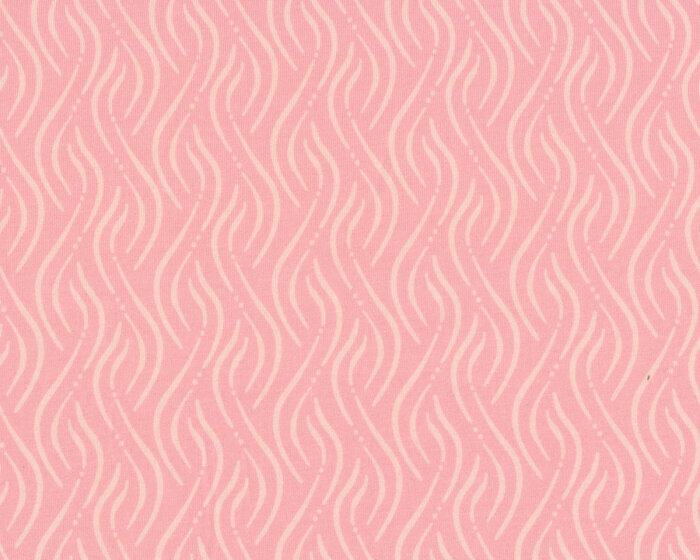 Baumwolljersey LILIANA PEACH, Wellen, rosa, Hilco