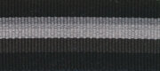 Baumwoll-Ripsband PERU mit Streifen schwarz-grau 25 mm
