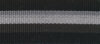 Baumwoll-Ripsband PERU mit Streifen schwarz-grau 25 mm