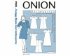 Retrokleid mit Ballonärmeln, PLUSGRÖSSE Schnittmuster ONION 9028